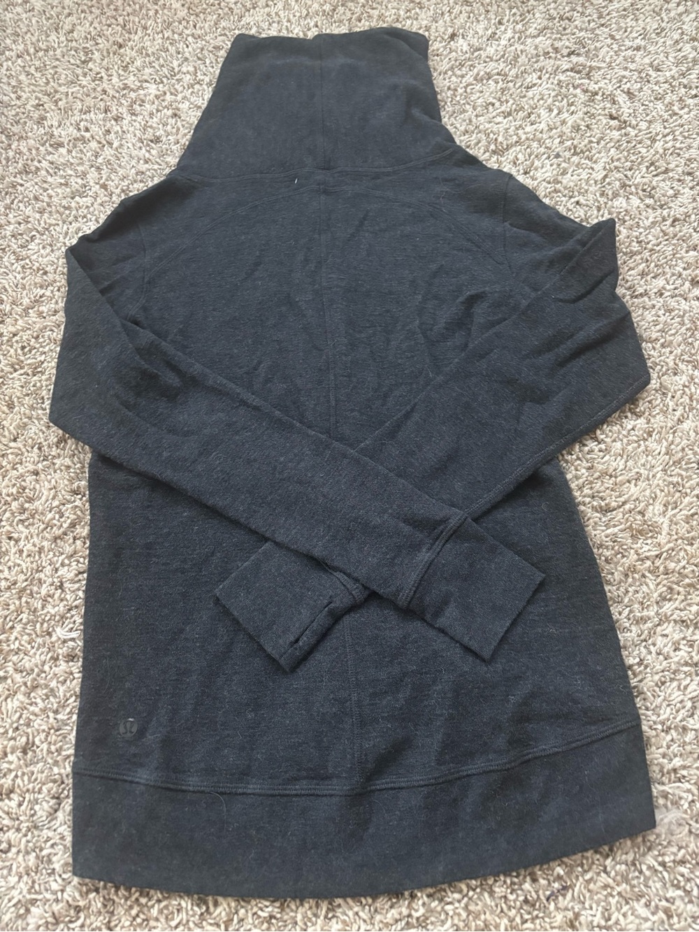 lululemon athletica Charcoal Stripe Reversible Cowl Neck Pullover - Picture 7 of 13